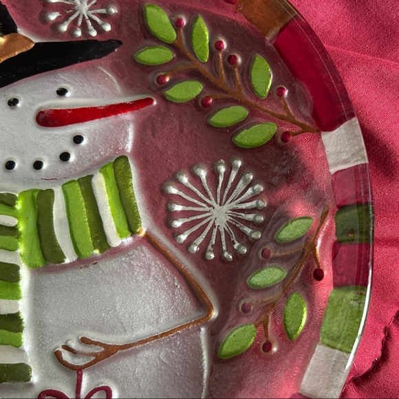 Festive Snowman Decorative Plate - Picture 8 of 10